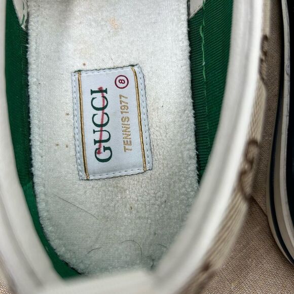 Men's Gucci GG canvas slip on sneakers size 8 fits 9 US. PRISTINE - Picture 9 of 11